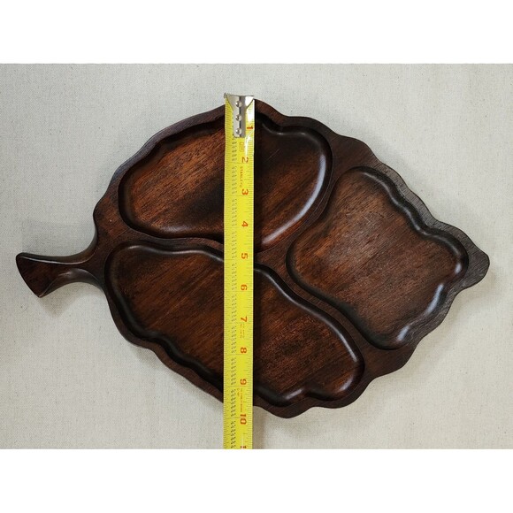 Vintage Cutler International Imperial Kayla Wood Leaf Tray (1950s–1970s) - Picture 9 of 11